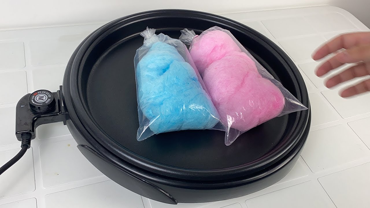 COLOQUEI ALGODÃO DOCE NA CHAPA QUENTE E ACONTECEU ALGO INCRÍVEL!