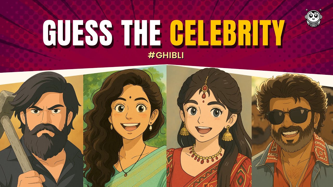 Угадай Ghibli | Викторина Tollywood от #tranding #ghibli | South Stars|Rajnikanth|Yash|RRR🤩 Knowl...