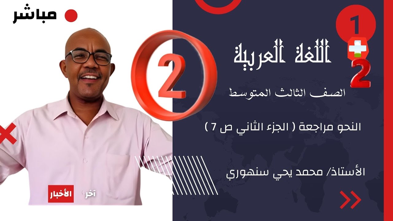 ثالث متوسط / الدرس الأول / مراجعة / الجزء الثاني/ المنهج السوداني