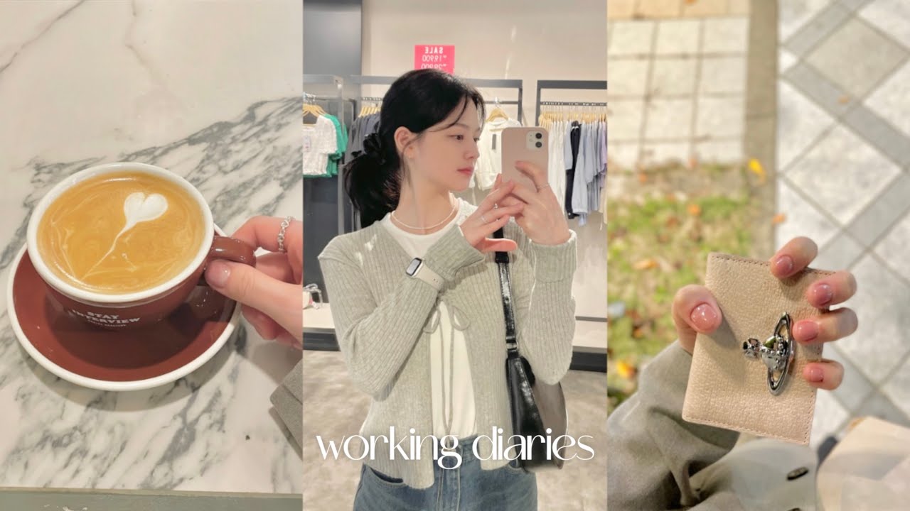 vlog 직장인 브이로그ㅣ출근룩ㅣ콕스 무접점 키보드 ⌨️ㅣ퇴근 후 수영 일상 🏊🏻‍♀️