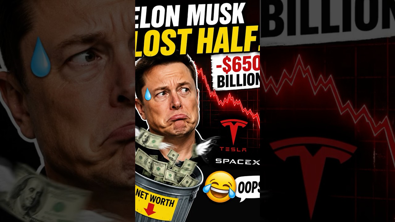 Elon Musk Just Lost $650 BILLION?! 😱 Tesla & SpaceX Crash Explained #elonmusk  #tesla  #spacex