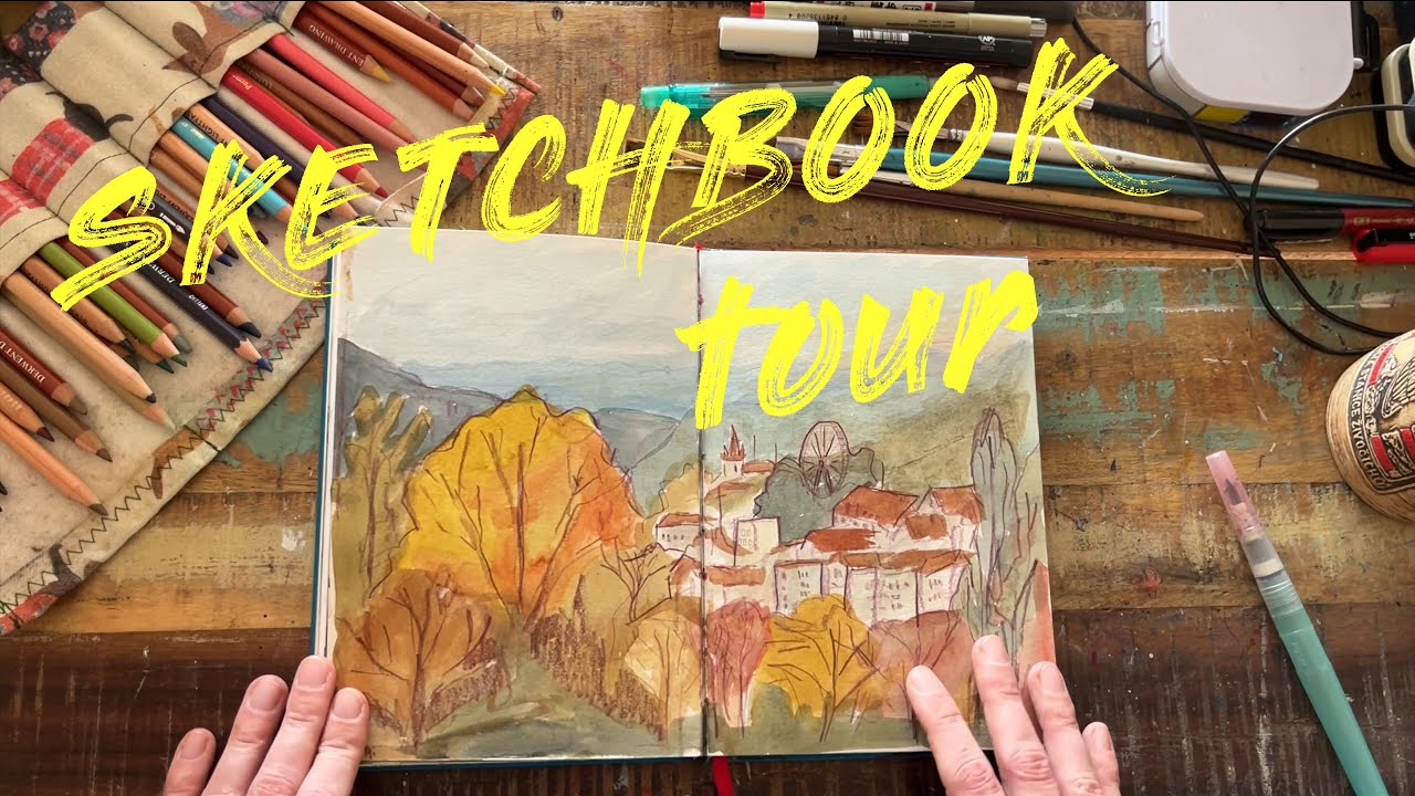 SKETCHBOOK TOUR - ROSA GALLERY WATERCOLOR ART BOOK