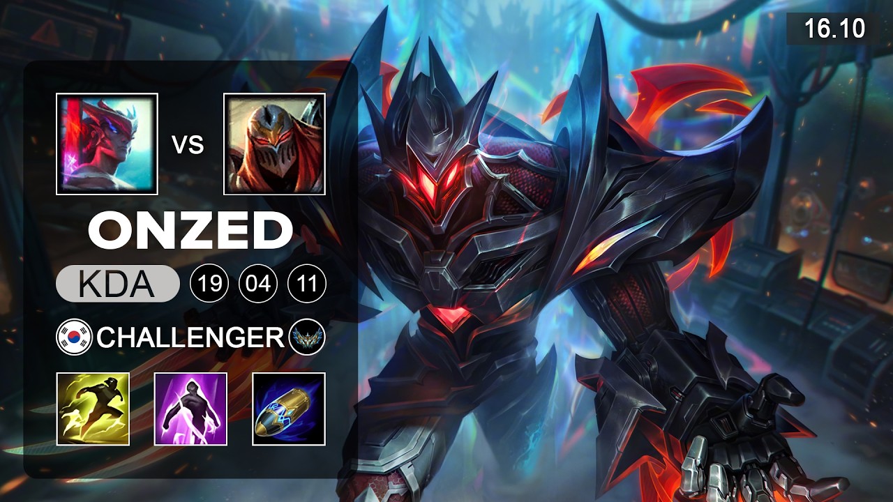 OnZed Zed vs Yone Mid - KR Challenger - Patch 16.10 Season 16