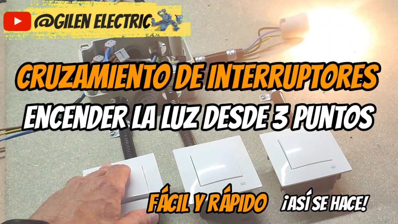 Cómo hacer un cruzamiento de 3 interruptores. Encender la luz desde tres puntos