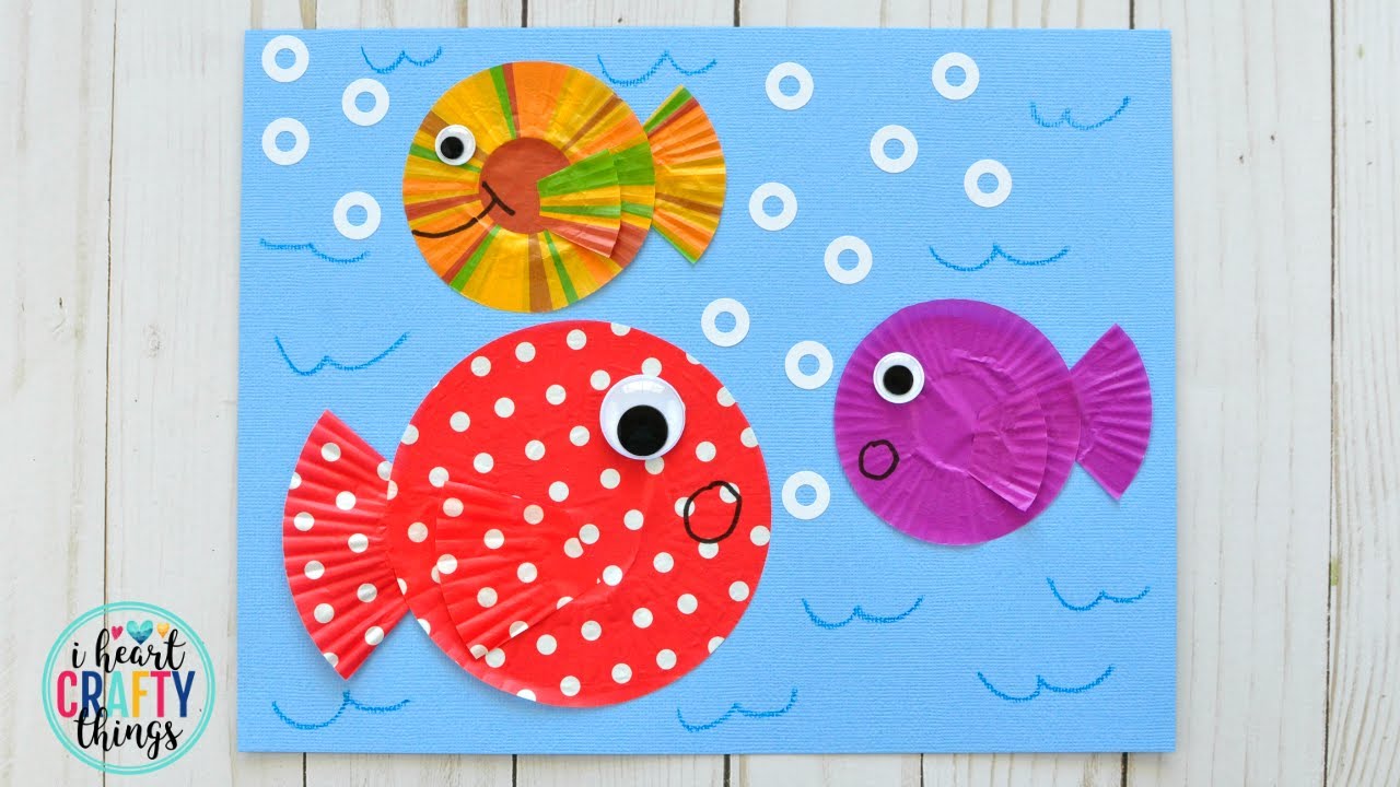 Cupcake Liner Fish Craft