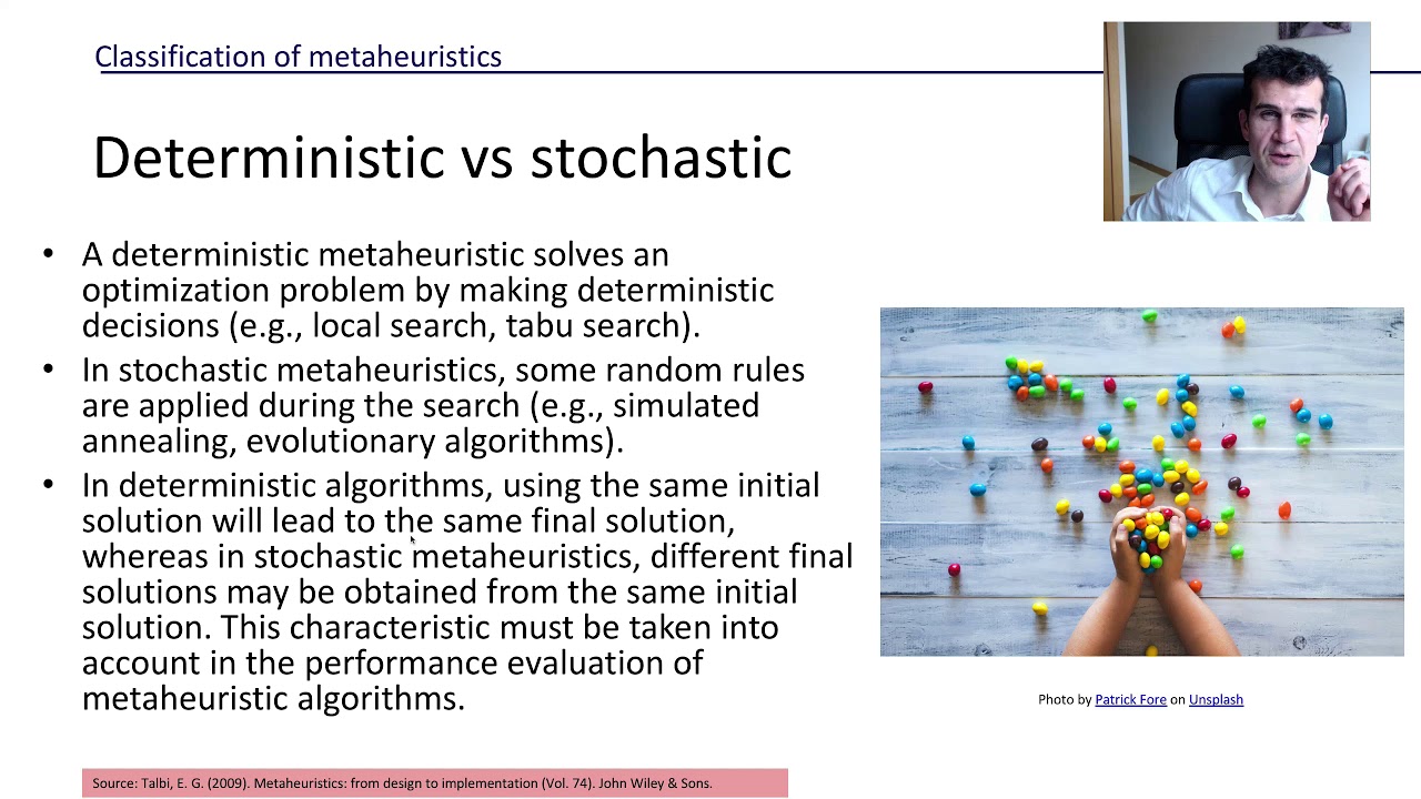 Introduction to Metaheuristics (4/9). Classification criteria for metaheuristics