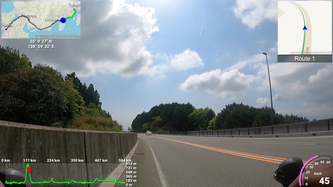 Cycling from Tokyo to Osaka (584km)