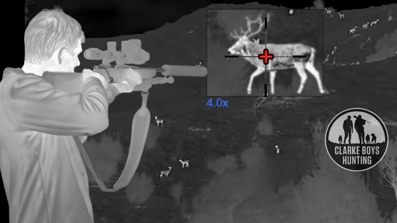 INSANE! Shooting MOBS of DEER with THERMALS. Pest control.