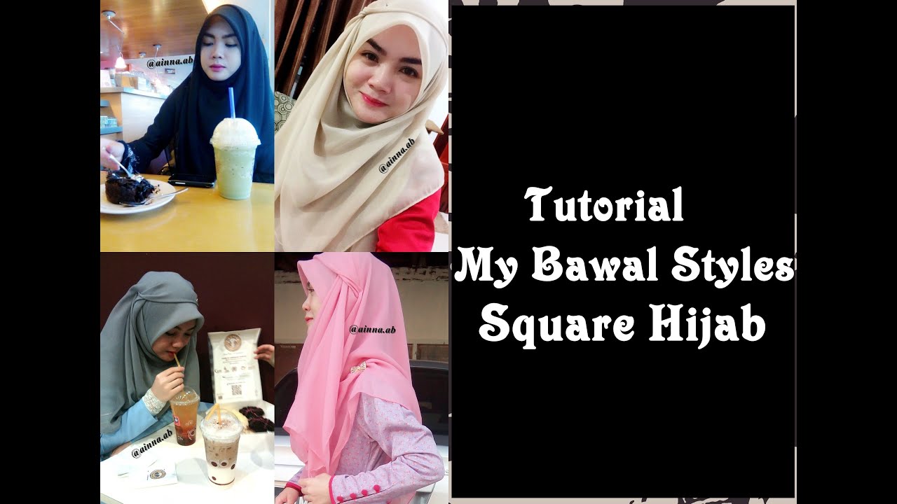 3 STYLES SQUARE HIJAB TUTORIAL|TUDUNG BAWAL LABUH