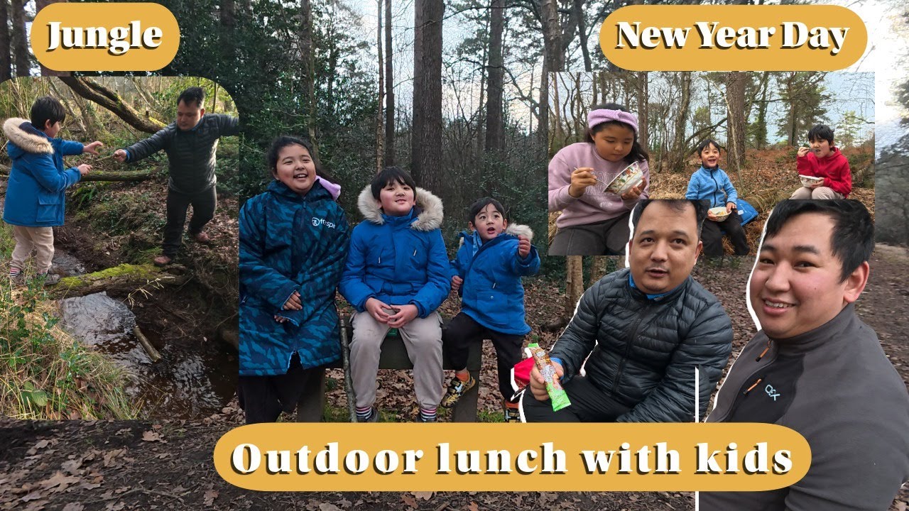 New Year Day Outdoor Lunch with Kids 🌲 Family Picnic in the Jungle | Nature Vlog