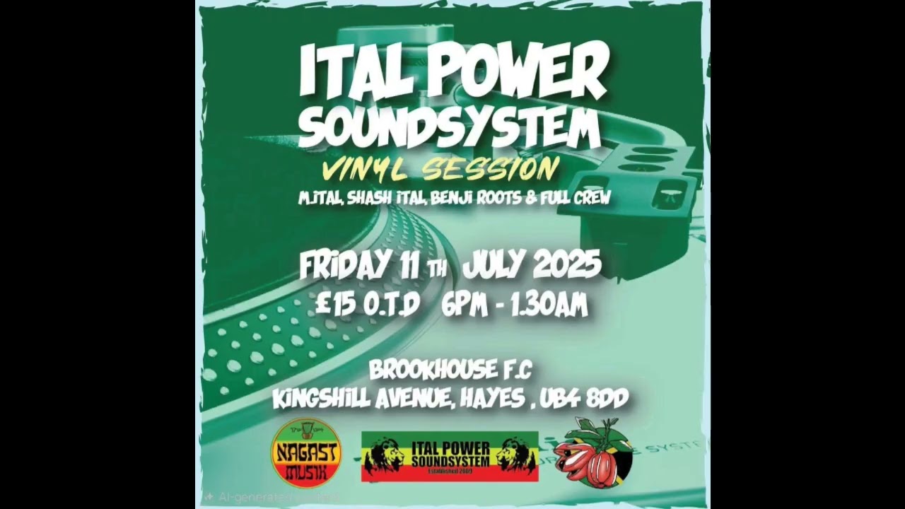 Ital Power Sound system - Vinyl Session - 11 July 2025 @ITALPOWERMUSIC