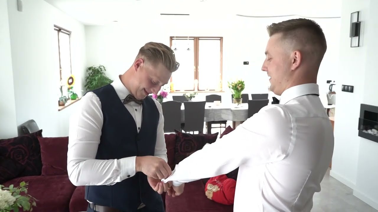Magdalena & Adrian - Ubieranie pana młodego