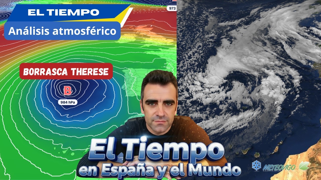 BORRASCA ⛈️​🅱️​ THERESE: así va a descargar su energía sobre ESPAÑA: ojo a Canarias y además...