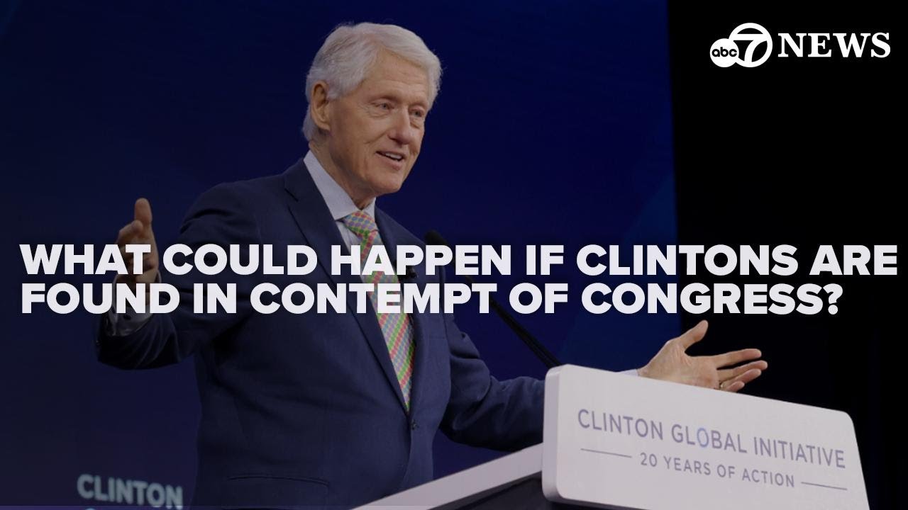 Legal expert warns Clintons face serious penalties if found in contempt of Congress