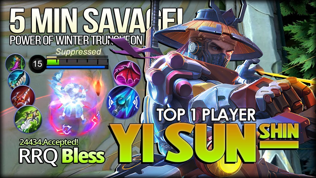5 Minutes Savage! 92% Win Rate! 24434.Accepted! a.k.a RRQ Bless Top 1 Player YSS - Mobile Legends