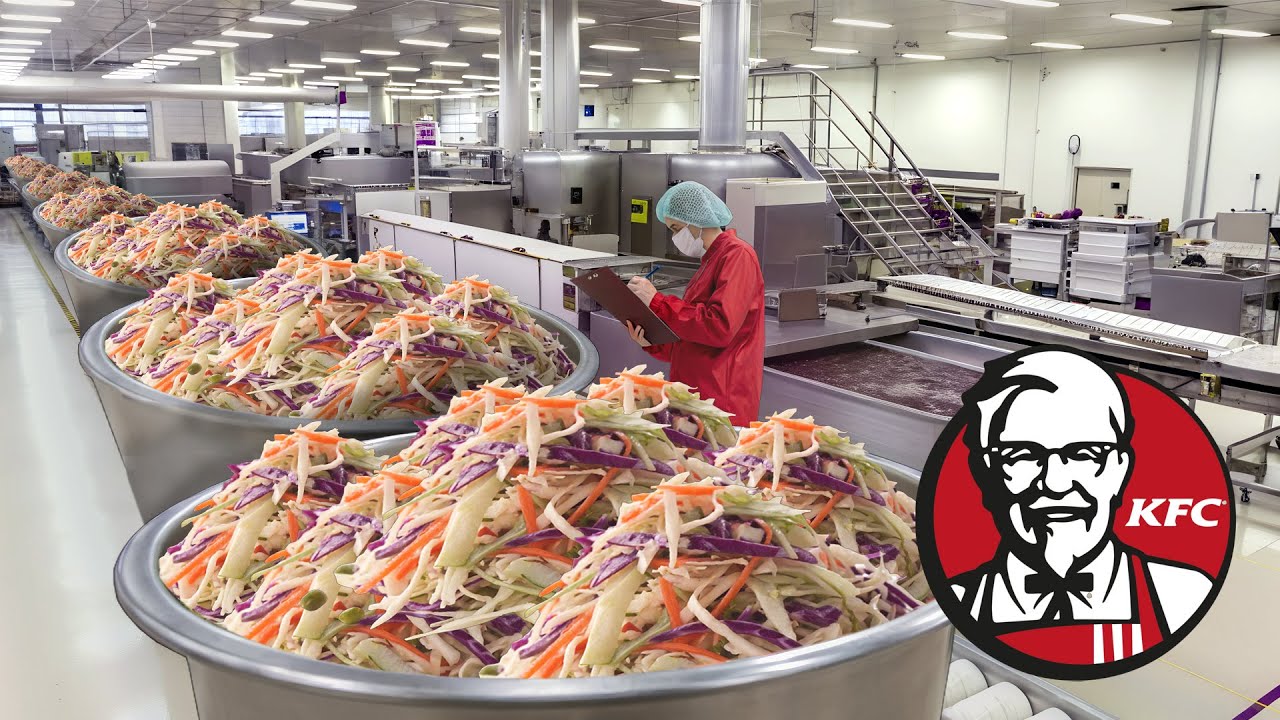 How Tons of KFC Coleslaw Is Made In A Factory | Coleslaw Factory Process