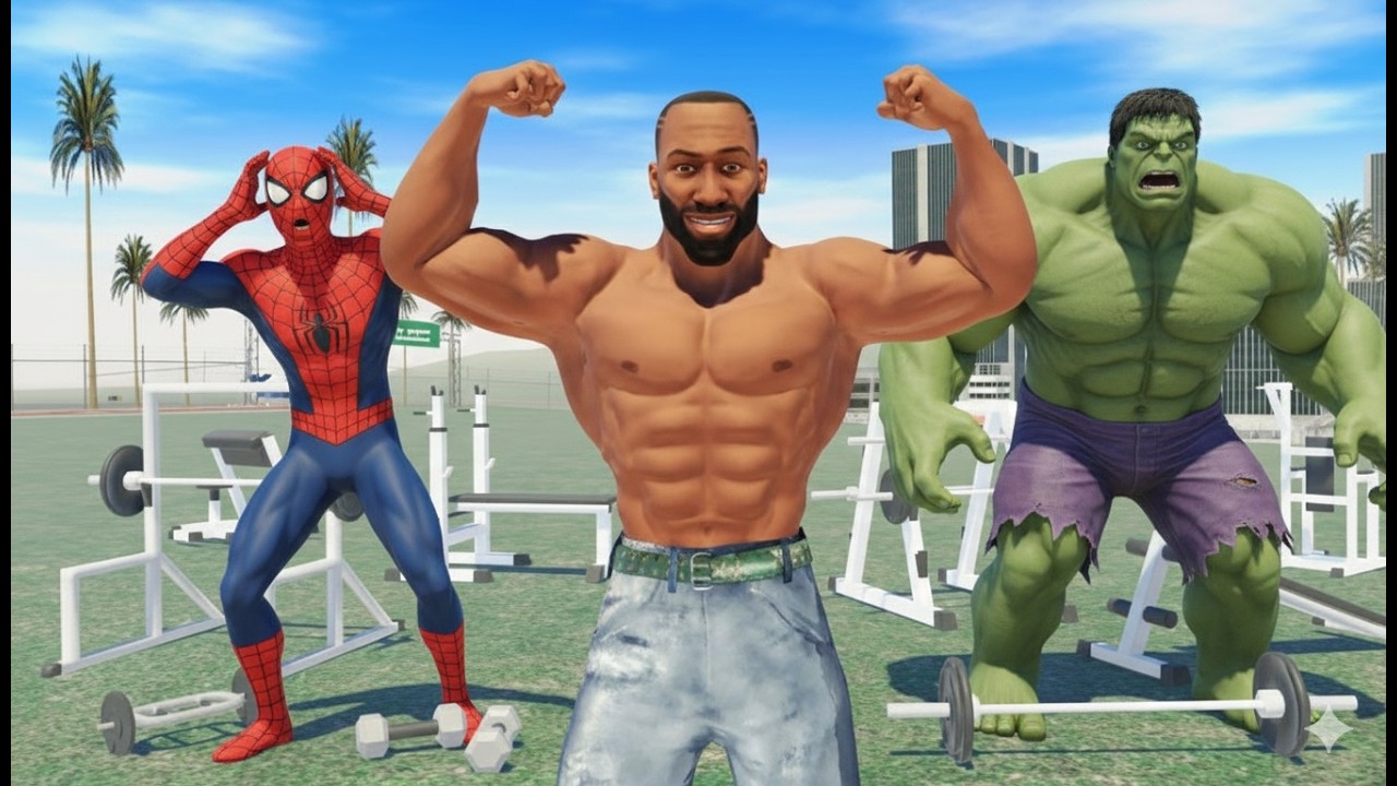 😱 Franklin Becomes Super Powerful | Hulk & Spider-Man Shoked in IDB3D @HeligamerSSS 