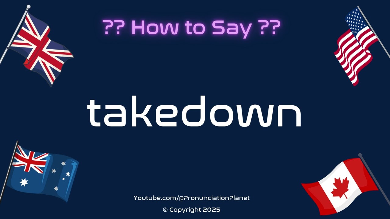 🛑🤼&zwj;♂️ How to Pronounce takedown? (CORRECTLY) | Pronunciation Planet