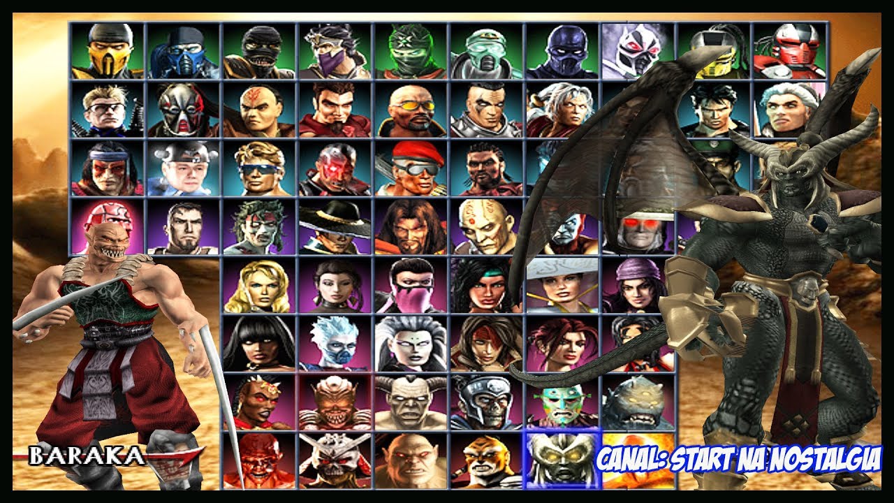 Mortal Kombat: Armageddon - ALL CHARACTERS + Alternatives Costumes + INTRO / LISTA DE PERSONAGENS