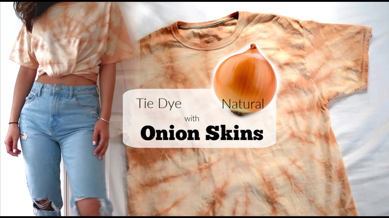 Natural Tie Dye using Onion Skins | DIY Orange T-shirt