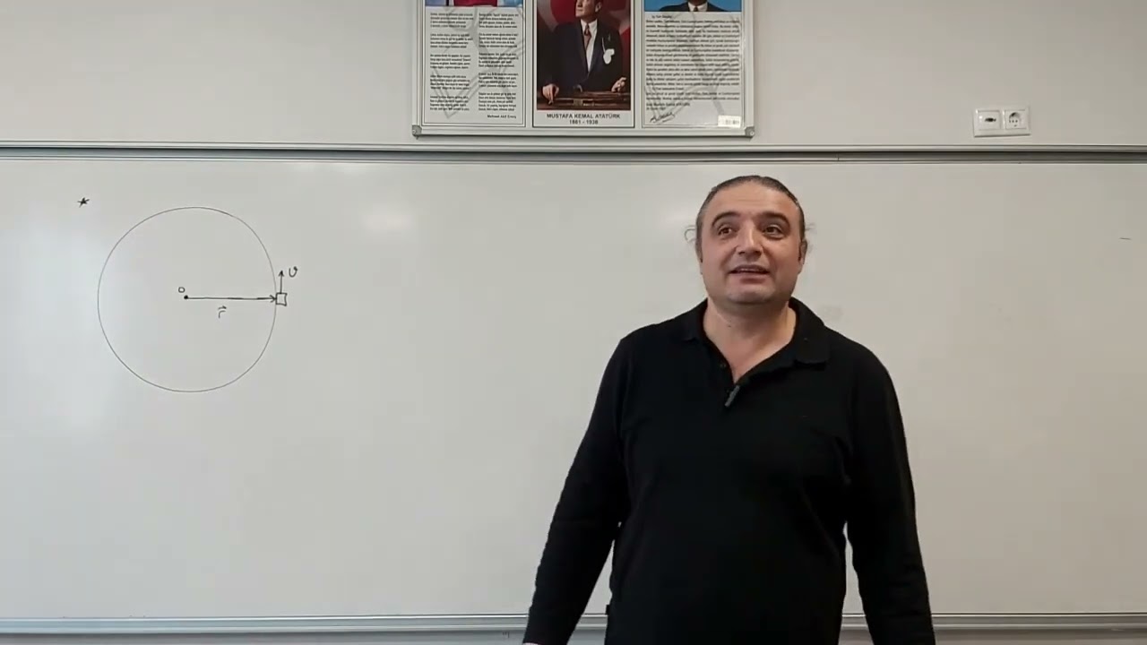 Düzgün Çembersel Hareket 2 (Vektörel Gösterimler, Açısal Sürat Çizgisel Sürat hesabı)