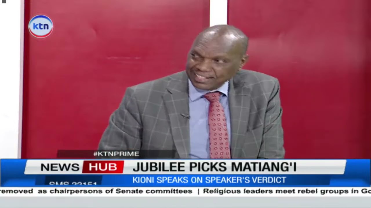 Jeremiah Kioni explains why they settled for Matiang'i as Jubilee Party's presidential candidate