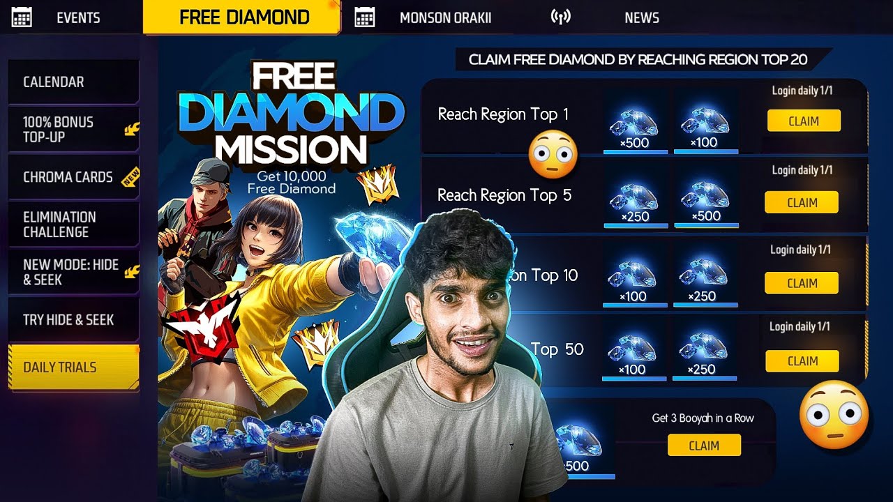 CHANCE TO WIN FREE DIAMONDS 💎 Free Fire Max