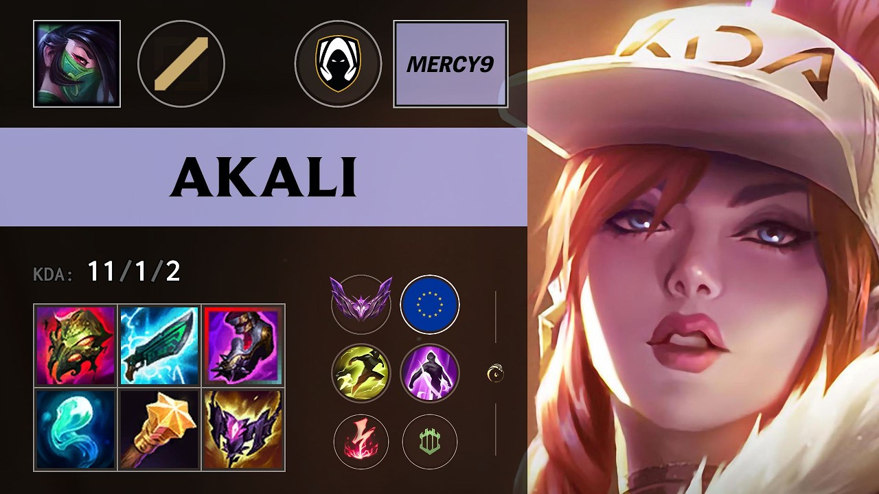 (HRTS Mercy9) Akali Mid vs Sion - EUW Master Patch 26.13