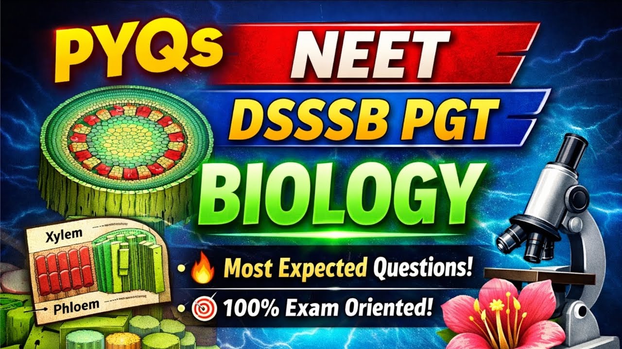 Photosynthesis in Plants|NEET|DSSSB PGT BIO 2026|PYQs|50 MCQs|100% scoring 