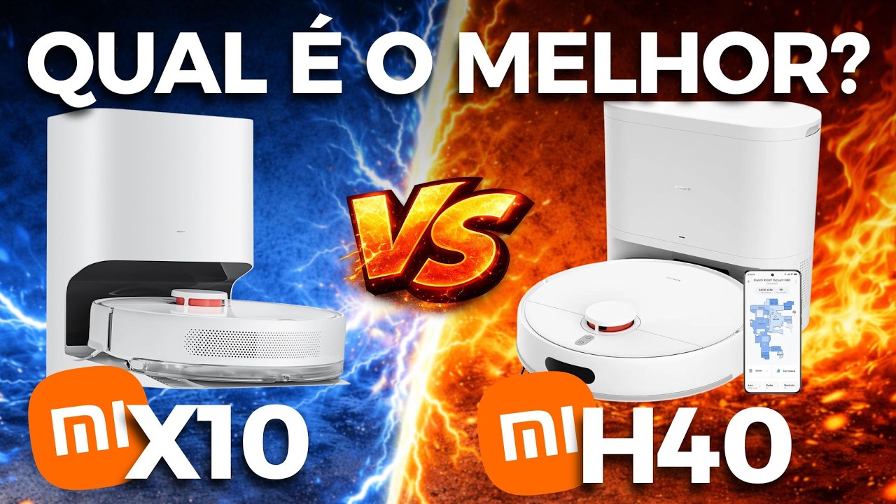 🔥Robô Aspirador Xiaomi H40 vs X10 | QUAL É O MELHOR? QUAL COMPRAR EM 2026 COM BASE AUTOLIMPANTE?