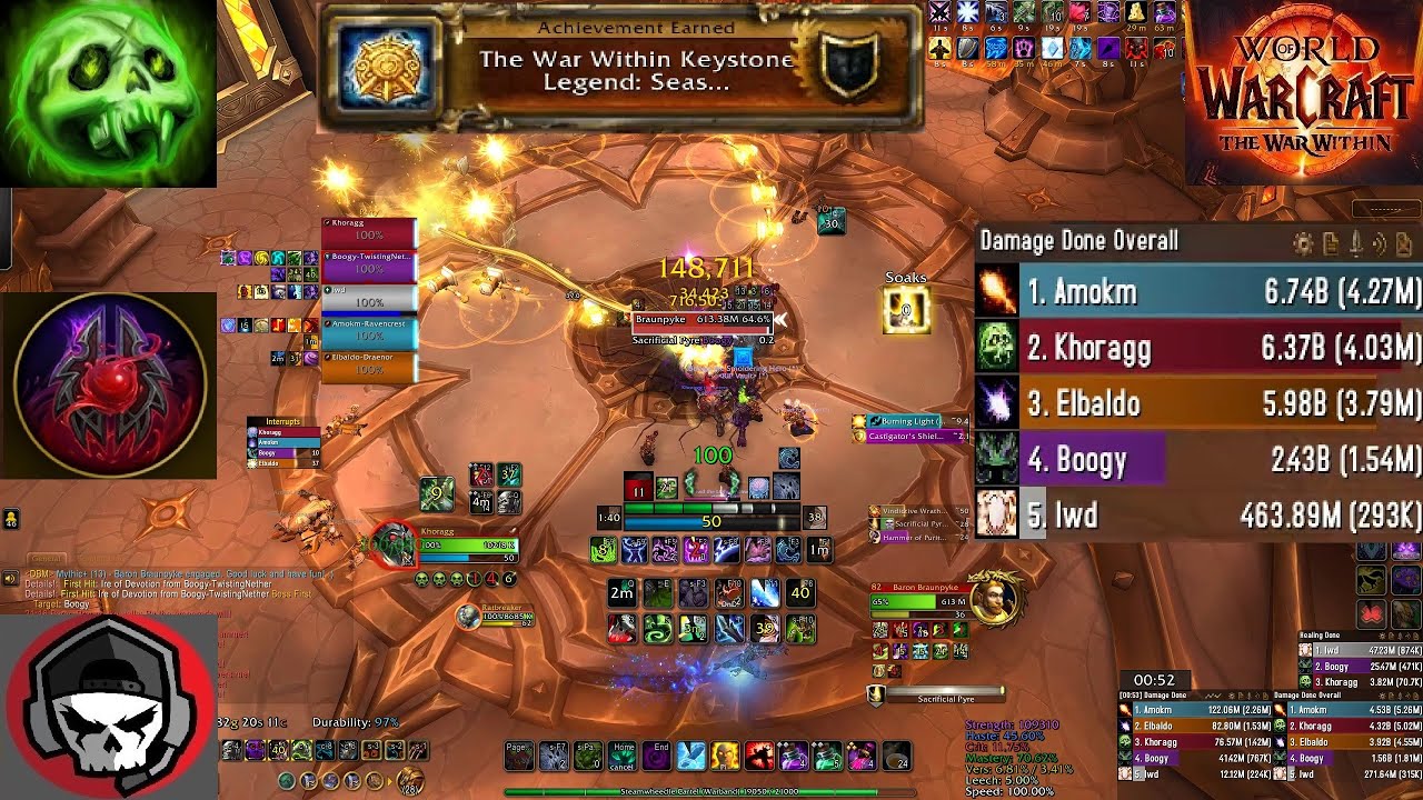 Priory of the Sacred Flame 13+ | 4.03M DPS Unholy DK San'layn M+ | Ui + Live Rotation