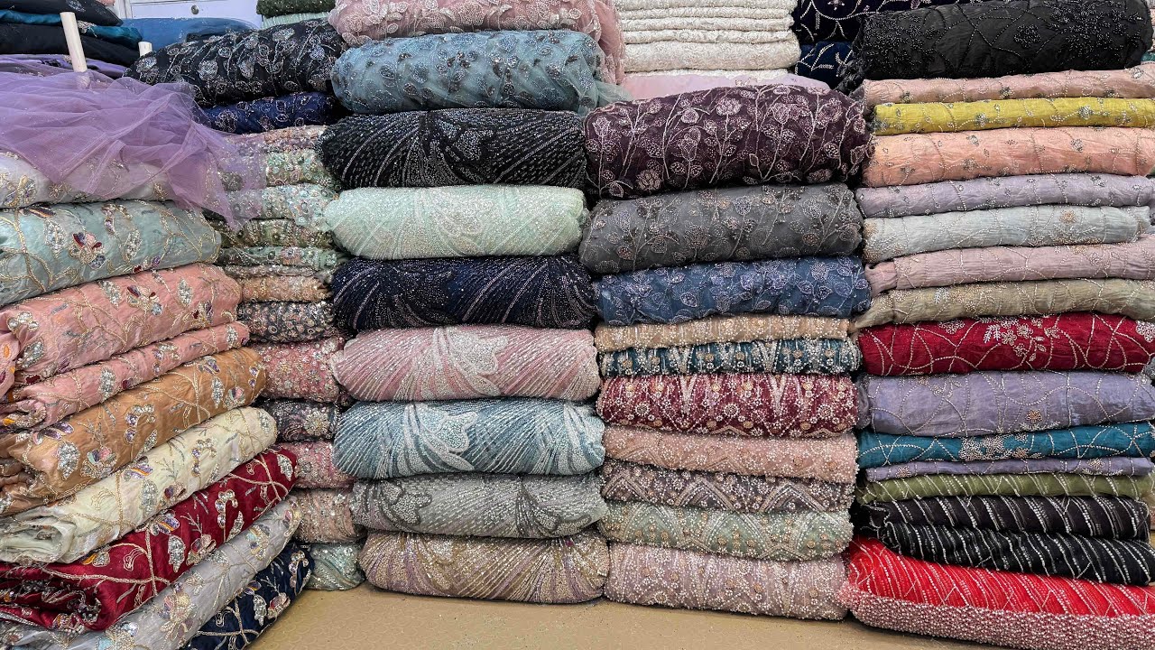 Silk Fabrics Cutdana work embroidery designs🔥❤️| Mashallah Fabrics | Contact Number 03205090475