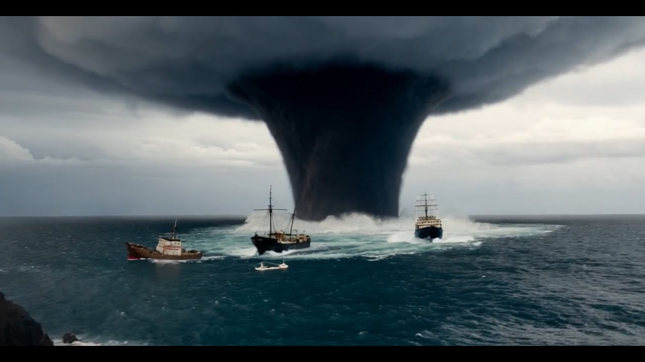 Terrifying Cyclone Over the Ocean Caught on Camera | Incredible Storm Footage #cyclone #ocean #viral