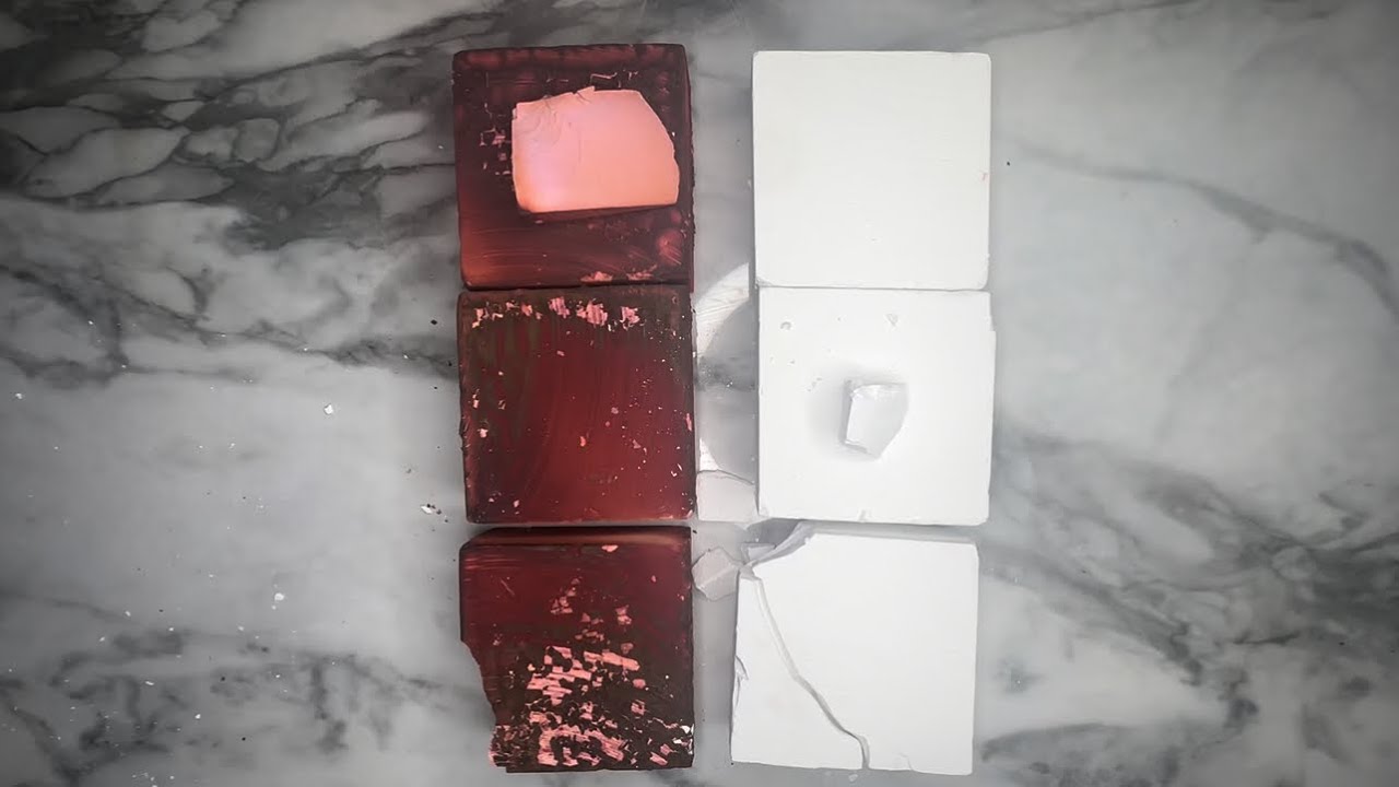 Plain Jane & Red Dyed Gym Chalk ❤️🤍 | ASMR