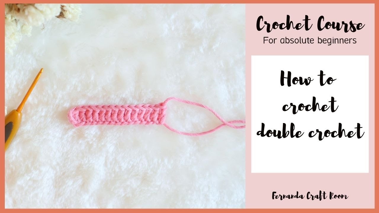 # 51 [] 12 | HOW TO CROCHET DOUBLE CROCHET | | COURSE FOR ABSOLUTE BEGINNER | HOW TO CROCHET