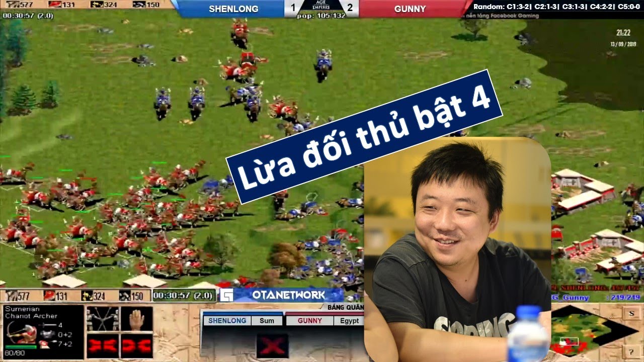 AOE Highlights | GUNNY bất lực nhìn SHENLONG lên 4 ở kèo solo Random sở trường!!!