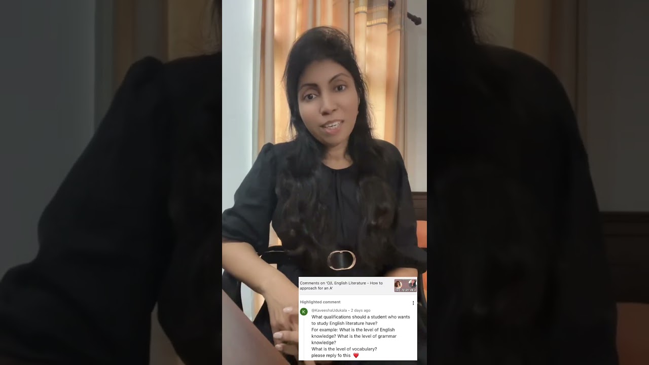 Who can select English literature as a subject- Reply video 