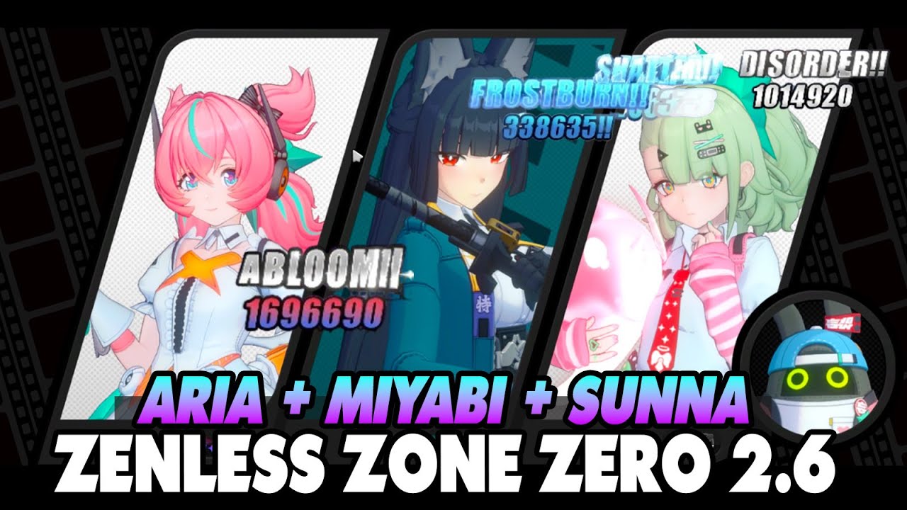 ZZZ 2.6v1 &ndash; M0 Aria + Miyabi + Sunna | Deadly Assault (179M HP) Team Rotation Showcase