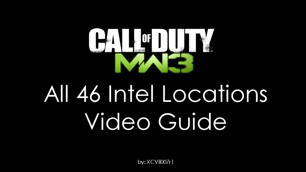 Modern Warfare 3 - All 46 INTEL Locations Video Guide