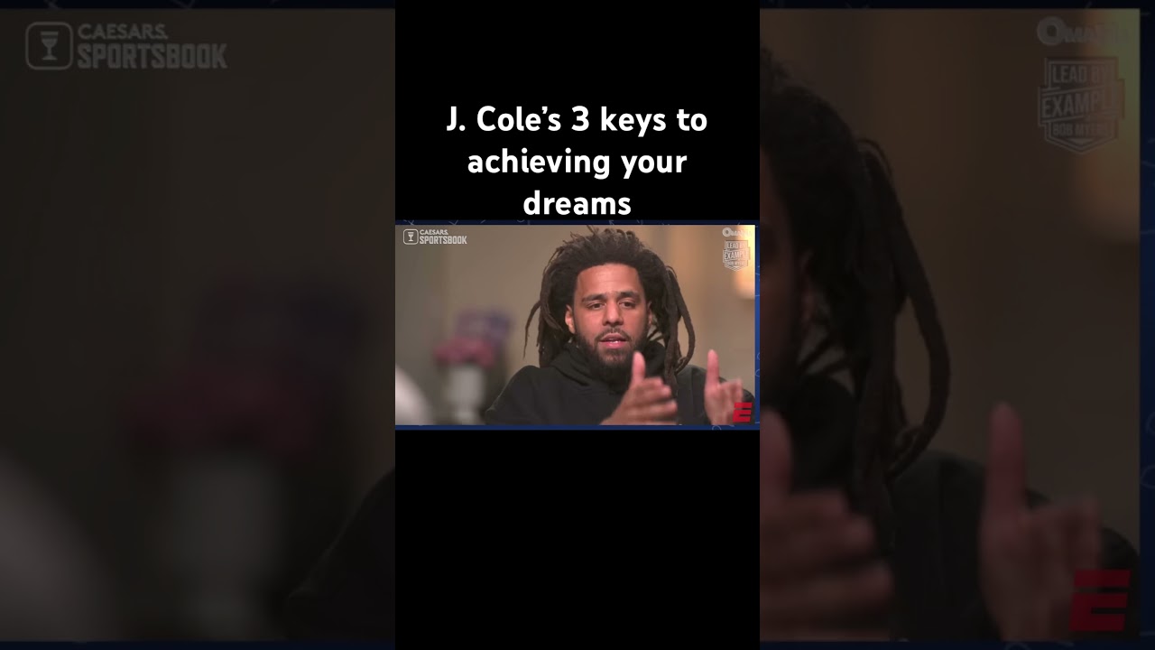 J. Cole&rsquo;s 3 keys to success #jcole #success #successmindset #dreambig #rap #mindset #chaseyourdream