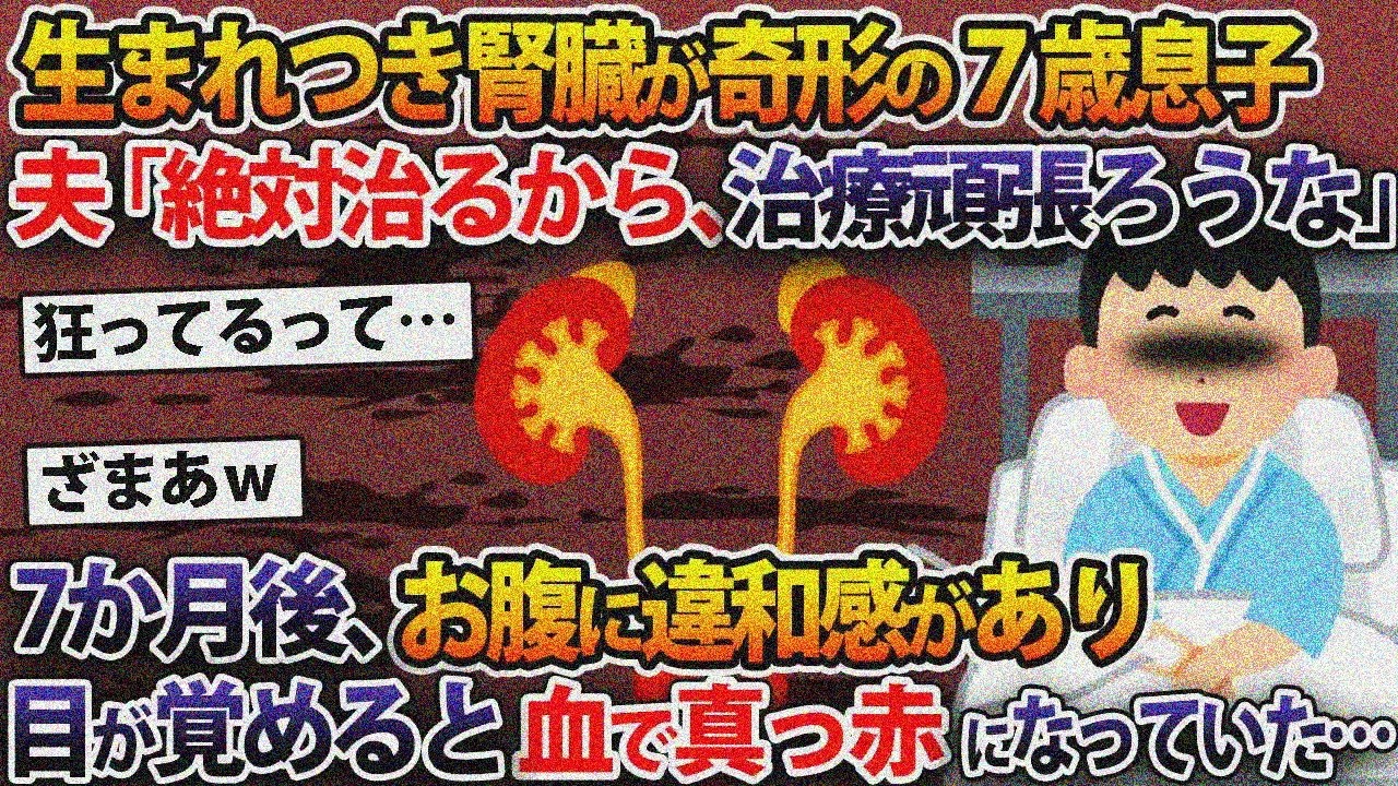 病弱な7歳息子。夫「治療頑張ろう」→7ヶ月後、うとうとしてお腹に違和感…目覚めたら真っ赤【２本立て】【2ch修羅場スレ・ゆっくり解説】