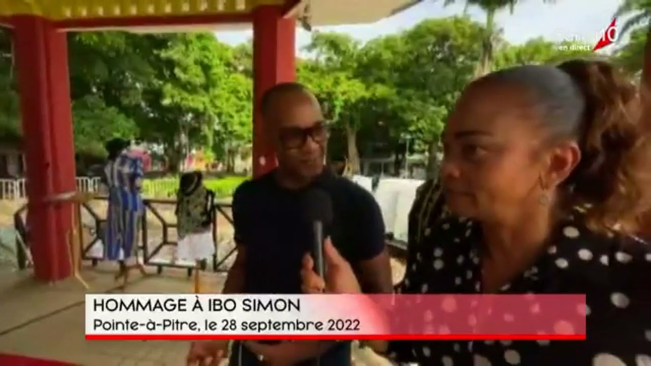 Guadeloupe. Hommage à Ibo SIMON Place de la Victoire Pointe à pitre