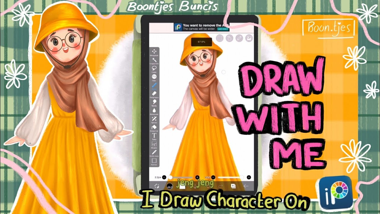 TUTORIAL MENGGAMBAR KARAKTER DI IBIS PAINT X | Draw With Me (Menggambar di Huawei MatePad T10s)