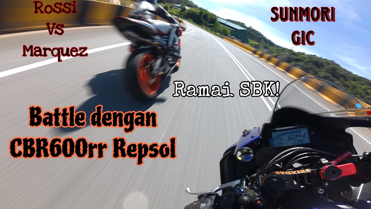 YAMAHA R25 VS CBR600RR🤯 | SANMORI GiC | ROSSI VS MARQUEZ😱 | UPHILL GERIK |  | ONBOARD 4K | POV