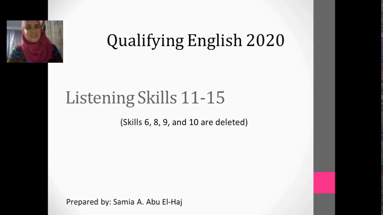 TOEFL Listening Skills (11-15) - Miss Samia A.