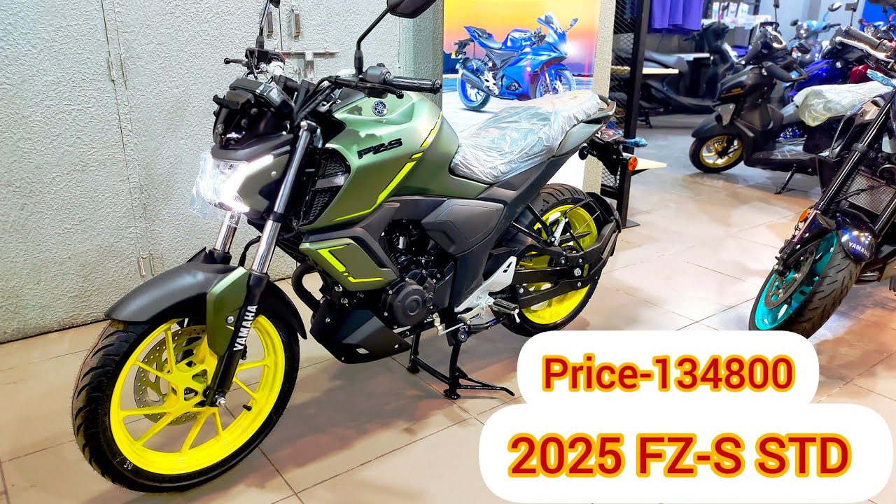 2025 Yamaha FZS V5 Cyber Green Color Detailed Review | On Road Price, Mileage | 