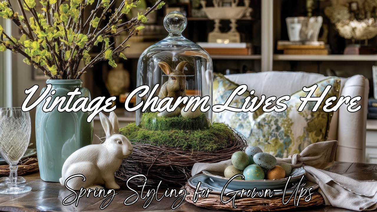 Inside a Cozy Luxury Farmhouse | Vintage Spring & Easter Decor Inspired by Fixer Upper