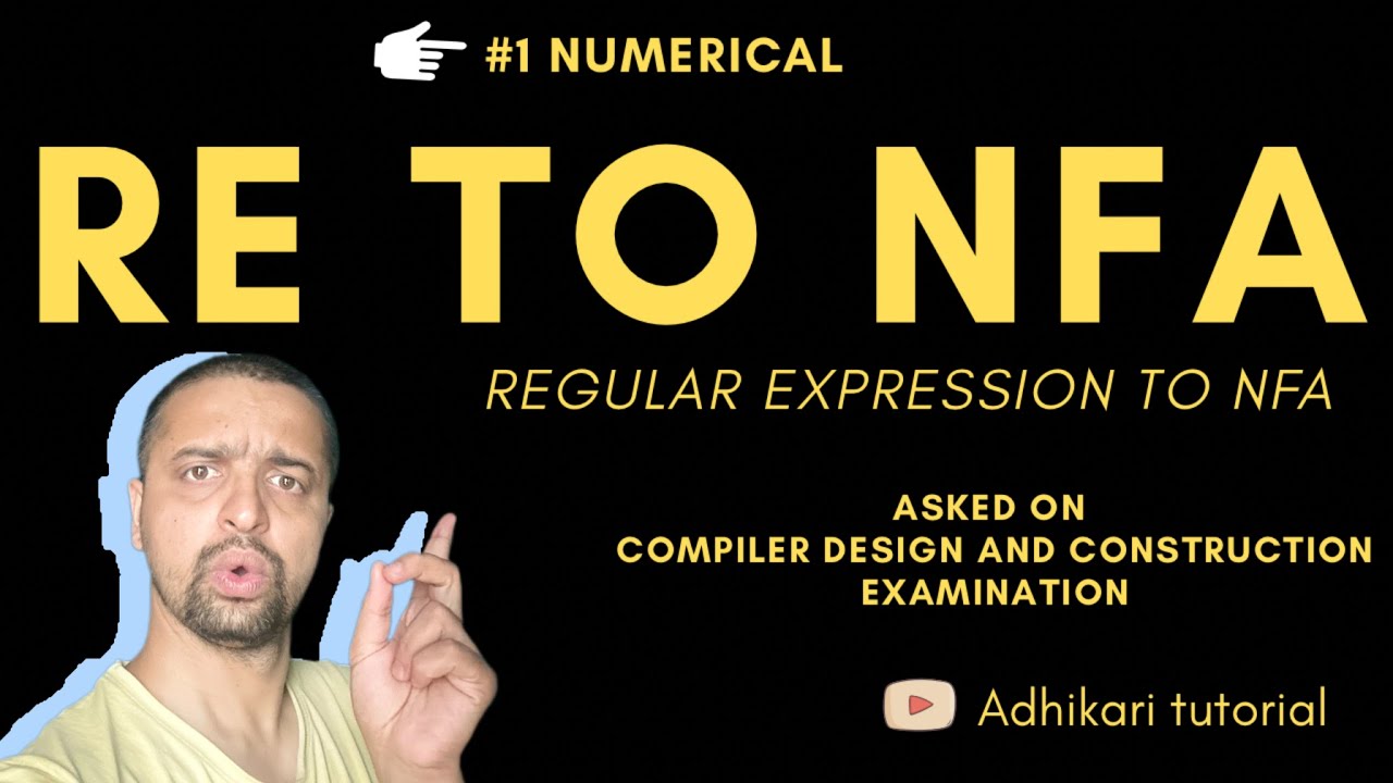 RE to NFA  | regular expression to nfa with epsilon moves