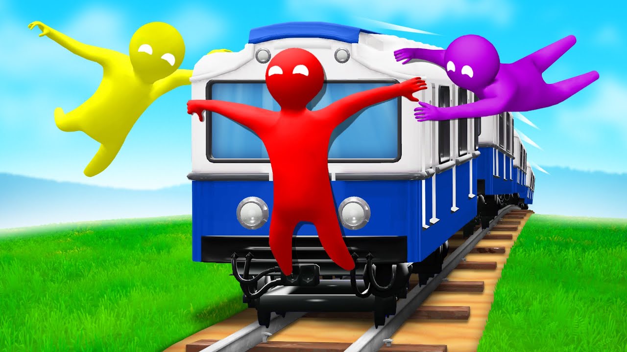 Friends vs 500MPH Train in Gang Beasts