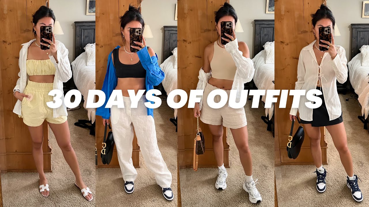 PACK WITH ME: 30 days in nyc ☀️ hot summer outfit ideas! casual + dressy